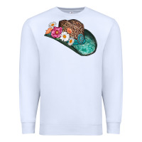 White cowboy hat Premium Sweatshirt - AdoDesignShop