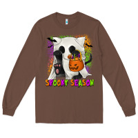 Chestnut Spooky Season Ghost Cat Long Sleeve Tee - texasbilliewilder