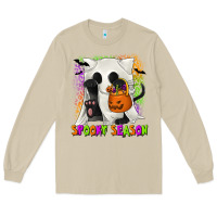 Mushroom Spooky Season Ghost Cat Long Sleeve Tee - texasbilliewilder