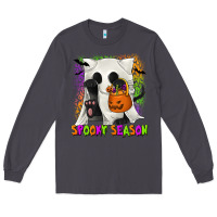 Smoke Spooky Season Ghost Cat Long Sleeve Tee - texasbilliewilder