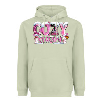 Matcha pink cozy season with snowman ado Heavyweight Hoodie - AdoDesignShop