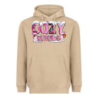 Mushroom pink cozy season with snowman ado Heavyweight Hoodie - AdoDesignShop