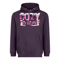 Plum pink cozy season with snowman ado Heavyweight Hoodie - AdoDesignShop