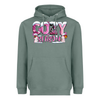 Sage pink cozy season with snowman ado Heavyweight Hoodie - AdoDesignShop