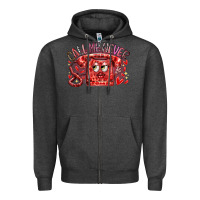 Charcoal Heather call me never Zipper Hoodie - RacoonDesign