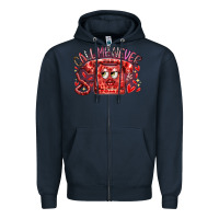 Navy call me never Zipper Hoodie - RacoonDesign