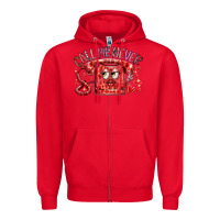 Red call me never Zipper Hoodie - RacoonDesign