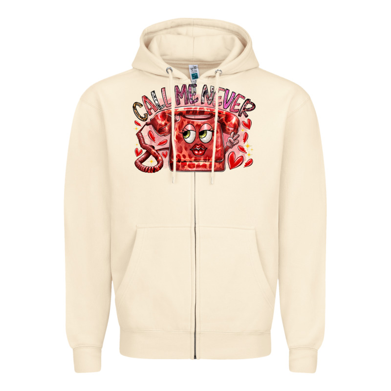 Call Me Never Zipper Hoodie by RacoonDesign | Teevron
