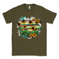 Army Green Iowa State Map Classic Tee - RanaPortraitStore