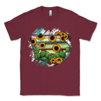 Burgundy Iowa State Map Classic Tee - RanaPortraitStore
