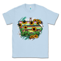 Dusty Blue Iowa State Map Classic Tee - RanaPortraitStore