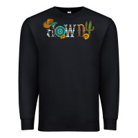 Black howdy with cowboy hat and cactus Premium Sweatshirt - Artiststas