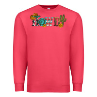 Cardinal howdy with cowboy hat and cactus Premium Sweatshirt - Artiststas