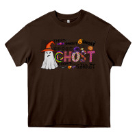 Chocolate Brown ghost Heavy Core Tee - CowhideDigitalArt