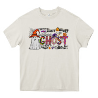 Cream ghost Heavy Core Tee - CowhideDigitalArt