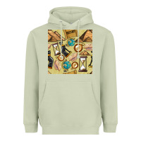 Matcha history seamless pattern Heavyweight Hoodie - BundleAndBundleShop