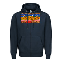 Navy usa flag sunflowers license plate Zipper Hoodie - HRA Design Shop