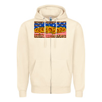 Sandshell usa flag sunflowers license plate Zipper Hoodie - HRA Design Shop