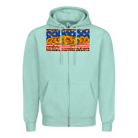 Seafoam usa flag sunflowers license plate Zipper Hoodie - HRA Design Shop