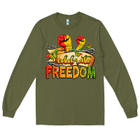 Army Green celebrate freedom Long Sleeve Tee - Zillion Design Studio