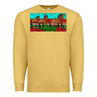 Antique Gold horses roses ann cactuses license plate Premium Sweatshirt - Artiststas