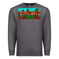 Charcoal Heather horses roses ann cactuses license plate Premium Sweatshirt - Artiststas