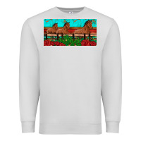 Dove Grey horses roses ann cactuses license plate Premium Sweatshirt - Artiststas