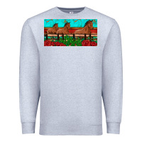 Heather Grey horses roses ann cactuses license plate Premium Sweatshirt - Artiststas