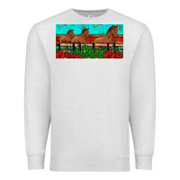 Oatmeal Heather horses roses ann cactuses license plate Premium Sweatshirt - Artiststas