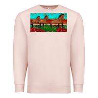 Pale Pink horses roses ann cactuses license plate Premium Sweatshirt - Artiststas