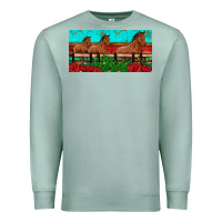 Seafoam horses roses ann cactuses license plate Premium Sweatshirt - Artiststas