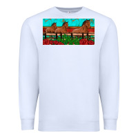 White horses roses ann cactuses license plate Premium Sweatshirt - Artiststas