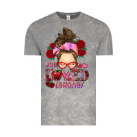 Cloud Rock one loved teacher messy bun Vintage Tee - RanaPortraitStore