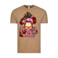 Vintage Coffee one loved teacher messy bun Vintage Tee - RanaPortraitStore