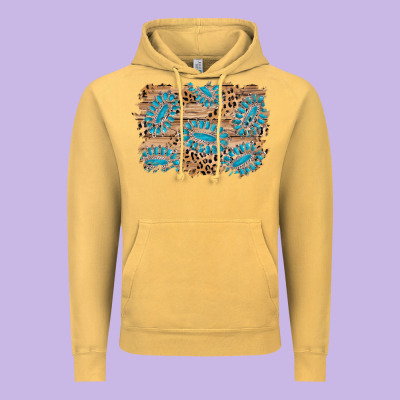 Gemstone Wood Leopard Background Vintage Hoodie Designed By Adodesignshop