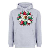 Heather Grey sunflower mexican flag Heavyweight Hoodie - JahusDesignShop