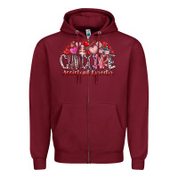 Burgundy childcare assistant director Zipper Hoodie - RacoonDesign