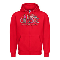 Red childcare assistant director Zipper Hoodie - RacoonDesign