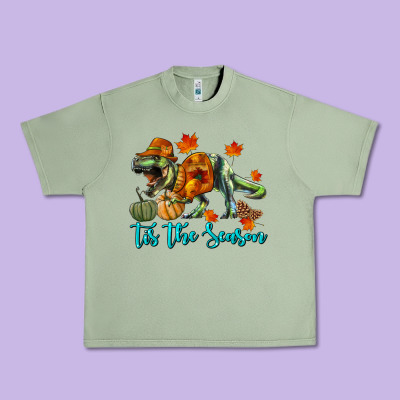 T Rex Tis The Season Urban Heavy Tee Designed By Ranaportraitstore