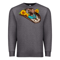 Charcoal Heather cowboy hat Premium Sweatshirt - AdoDesignShop