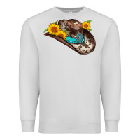 Dove Grey cowboy hat Premium Sweatshirt - AdoDesignShop