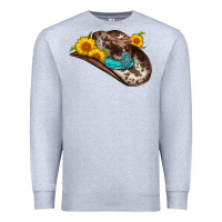 Heather Grey cowboy hat Premium Sweatshirt - AdoDesignShop