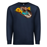 Navy cowboy hat Premium Sweatshirt - AdoDesignShop