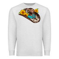 Oatmeal Heather cowboy hat Premium Sweatshirt - AdoDesignShop