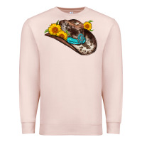 Pale Pink cowboy hat Premium Sweatshirt - AdoDesignShop