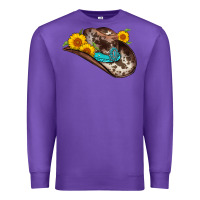Purple cowboy hat Premium Sweatshirt - AdoDesignShop