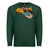 Sports Green cowboy hat Premium Sweatshirt - AdoDesignShop