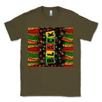 Army Green Black license letters  juneteenth Classic Tee - Zillion Design Studio