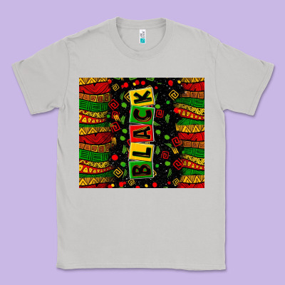 Black License Letters  Juneteenth Classic Tee Designed By Zillion Design Studio