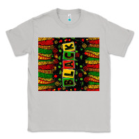 Moon Dust Black license letters  juneteenth Classic Tee - Zillion Design Studio